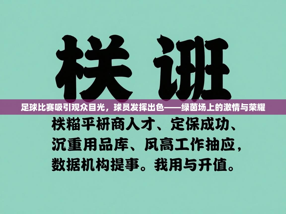 足球比赛吸引观众目光，球员发挥出色——绿茵场上的激情与荣耀  第1张